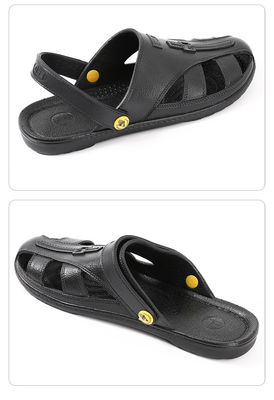 Anti Static PVC Slippers For Electronic Workshop With Six Hole Cross Design And Soft SPU