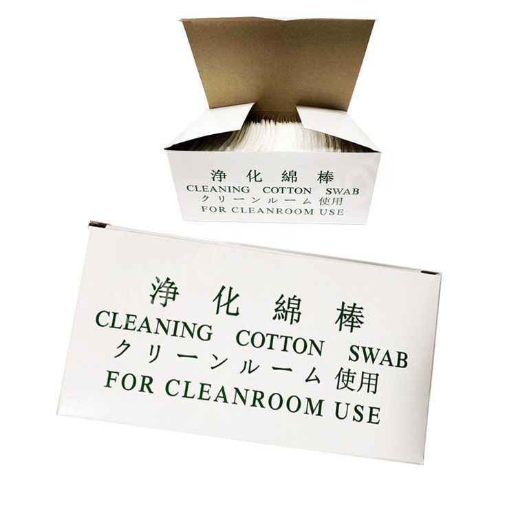 Lint Free Long Fiber Industrial Cleanroom Swabs Absorbent Makeup Cotton Buds