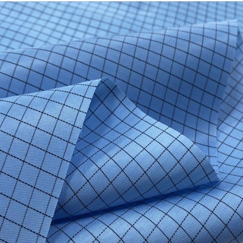 5mm Square Grid Antistatic ESD Fabrics Material For Lab Coats Apron