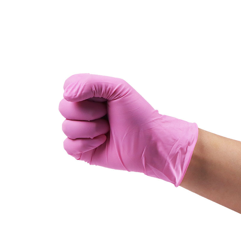 Eco Friendly Disposable Pink PVC Nitrile Safety Gloves Sustainable