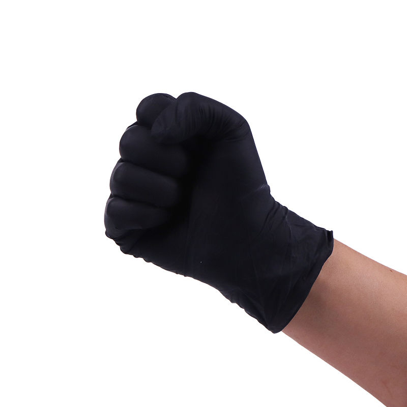 Comfortable Black Nitrile Gloves Powder Free Latex Free For Household Protection