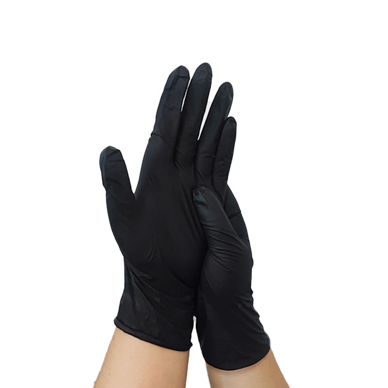 Comfortable Black Nitrile Gloves Powder Free Latex Free For Household Protection