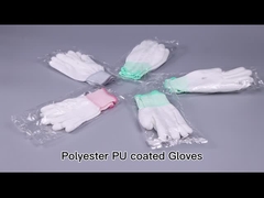 Lint Free ESD Găng tay chống cắt 13gsm Sợi carbon dẫn điện PU Palm Fit